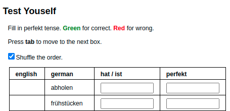 German Vocab Learning App